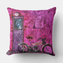 Vintage Retro Pink Motorcycle Alley