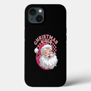 Vintage Retro Pink Santa Christmas iPhone 13 Case