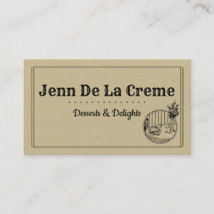 Vintage Retro Place Setting Business Card