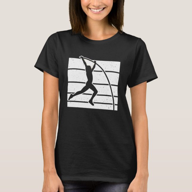 Vintage Retro Pole Vault T-Shirt (Front)