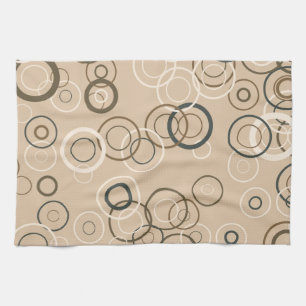 Vintage Retro Pop Squares Abstract Art Kitchen Towel
