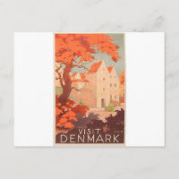 Vintage Retro Poster Visit Denmark