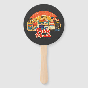 Vintage Retro Pride Month LGBTQ Celebration Hand Fan