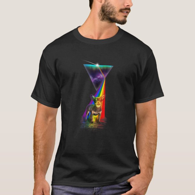 Vintage Retro Prism Chihuahua T-Shirt (Front)
