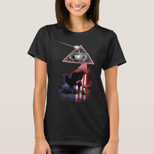 Vintage Retro Prism US Flag Griffin T-Shirt