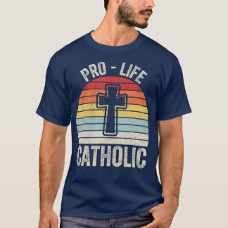 Vintage Retro Pro Life Catholic Choose Life T-Shirt