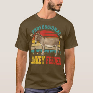 Vintage Retro Professional Donkey Feeder Funny Far T-Shirt