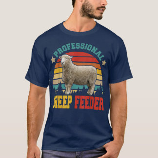 Vintage Retro Professional Sheep Feeder Funny Farm T-Shirt