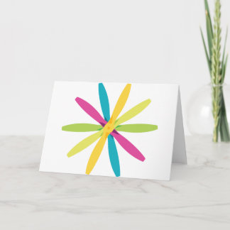 Vintage Retro Propellor Flower Airplane Prop Desig Card