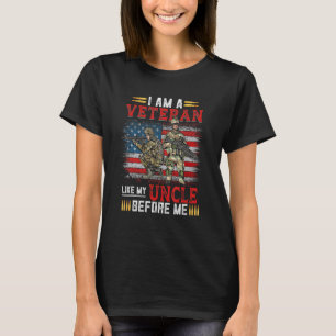 Vintage Retro Proud I'm A Veteran Like My Uncle Be T-Shirt
