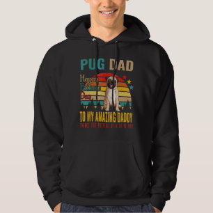 Vintage Retro Pug Dad Happy Father's Day To My Ama Hoodie