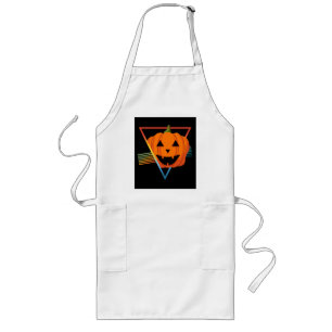 VINTAGE RETRO PUMPKIN HALLOWEEN COSTUME LONG APRON