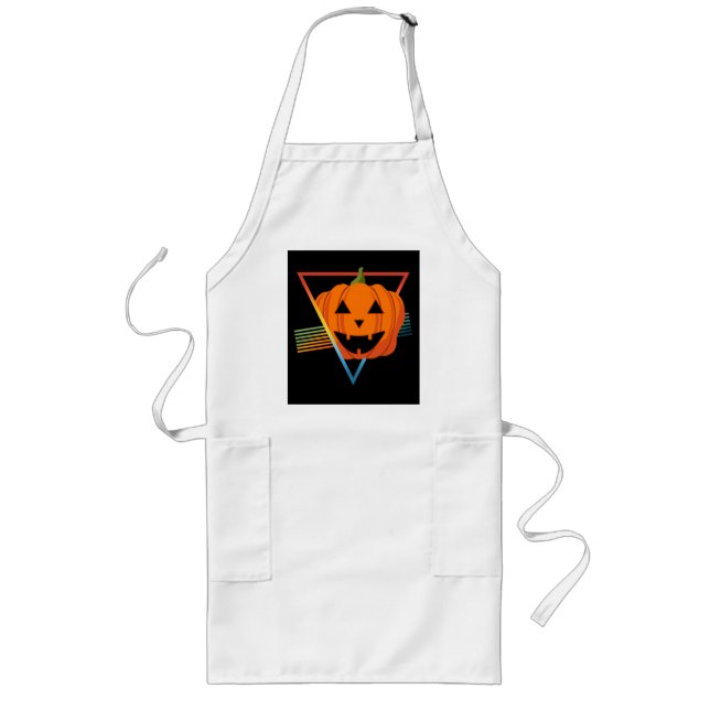 VINTAGE RETRO PUMPKIN HALLOWEEN COSTUME LONG APRON (Front)