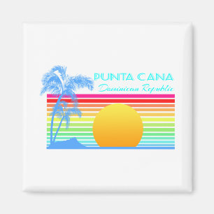 Vintage Retro Punta Cana Magnet