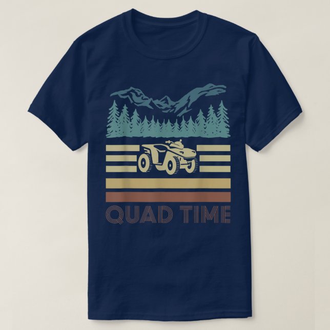 Vintage Retro Quad Time  T-Shirt (Design Front)