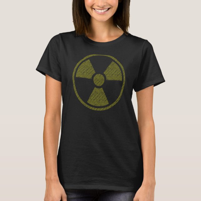 vintage retro radioactive sign nuclear danger T-Shirt (Front)