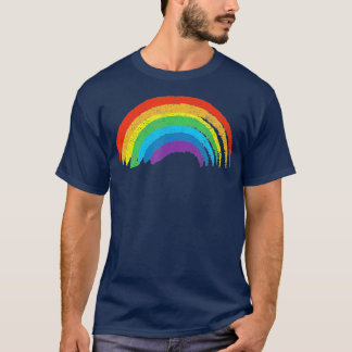 Vintage Retro Rainbow Classic Distressed Design  T-Shirt