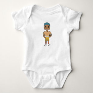 vintage retro rainbow football player ombre   baby bodysuit