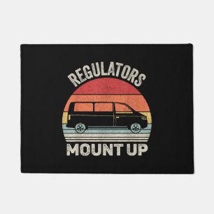 Vintage Retro Regulators Mount Up Funny Mom Doormat