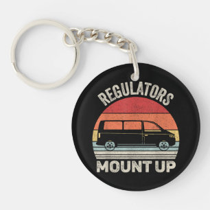 Vintage Retro Regulators Mount Up Funny Mom Keychain