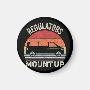 Vintage Retro Regulators Mount Up Funny Mom Magnet