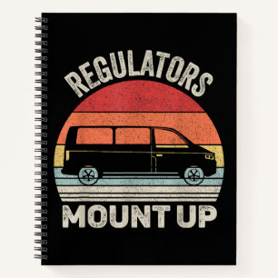Vintage Retro Regulators Mount Up Funny Mom Notebook