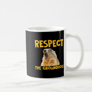 Vintage Retro Respect The Groundhog Holiday _ Mens Coffee Mug