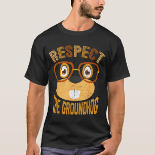 Vintage Retro Respect The Groundhog Holiday Mens & T-Shirt