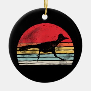 Vintage Retro Roadrunner Animal Lover Gift Ceramic Ornament
