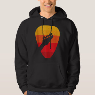 Vintage Retro Rock & Roll Music and Guitar Hoodie