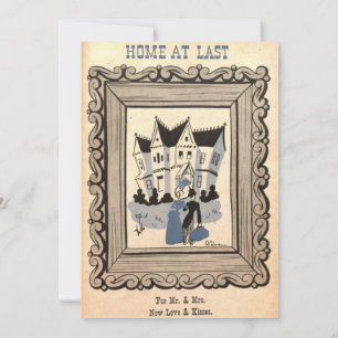 Vintage Retro Romantic Old Ancient Rustic Wedding Invitation