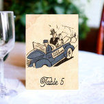 Vintage Retro Rustic Old Style Comic Book Wedding Table Number<br><div class="desc">This vintage retro comic-themed wedding invitation is suitable for a modern wedding. The old minimalist design features Vintage Retro Rustic Old Style Comic Book Wedding Table Number</div>
