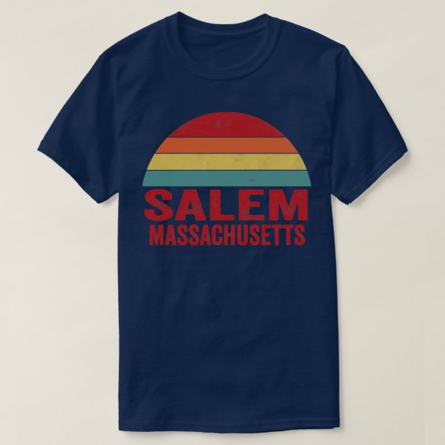Vintage Retro Salem Massachusetts  T-Shirt (Design Front)