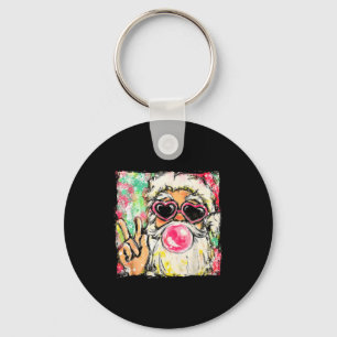 Vintage Retro Santa Bubble Gum Nk Sungles Christma Keychain