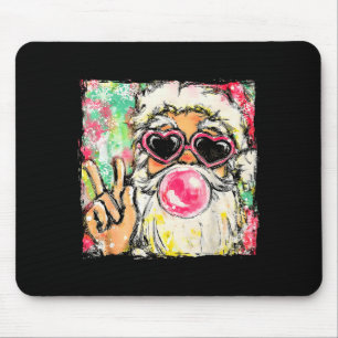 Vintage Retro Santa Bubble Gum Nk Sungles Christma Mouse Pad
