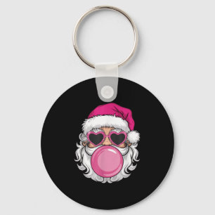 Vintage Retro Santa Christmas Bubble Gum Nk Sungle Keychain