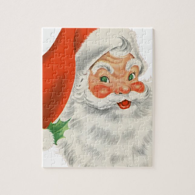 Vintage Retro Santa Claus Jigsaw Puzzle (Vertical)