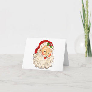 Vintage Retro Santa Clause Christmas Card