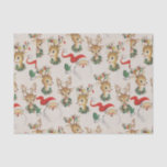 Vintage Retro Santa Deer Design Tissue Paper<br><div class="desc">Vintage Retro Santa Deer Design Tissue Paper.</div>