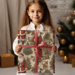 Vintage Retro Santa  Wrapping Paper<br><div class="desc">Make your child's special day even more extraordinary with our Personalized Children's Wrapping Paper. It's a thoughtful way to show them that the gift inside is just as unique and cherished as they are. Let the excitement of unwrapping a present become a cherished memory with our customizable wrapping paper! Winter...</div>