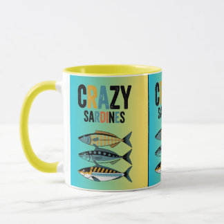 Vintage Retro Sardines, Fisherman Aesthetic Mug