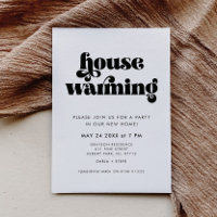 Vintage Retro Script Housewarming Party