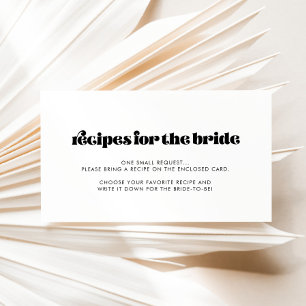 Vintage Retro Script Recipe Request Card