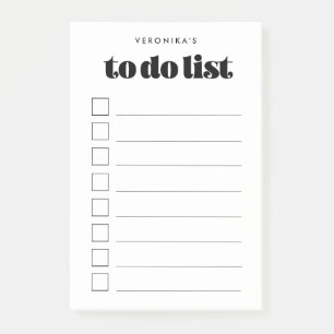 Vintage retro script to do list post-it notes