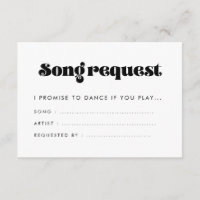Vintage Retro Script Wedding Song request