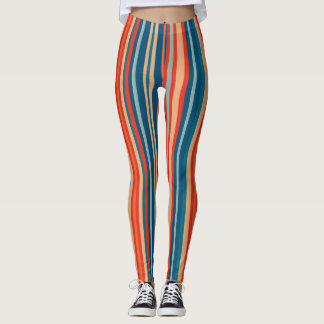 Vintage retro seamless patterns leggings