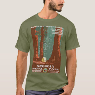 Vintage Retro Sequoia National Park Travel T-Shirt