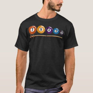 Vintage Retro Shooting Pool Billiards Player Zip  T-Shirt