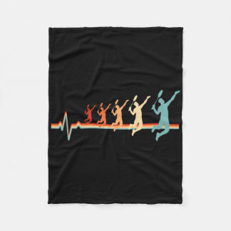 Vintage Retro Shuttle Badminton  Fleece Blanket