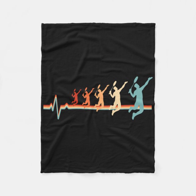 Vintage Retro Shuttle Badminton  Fleece Blanket (Front)